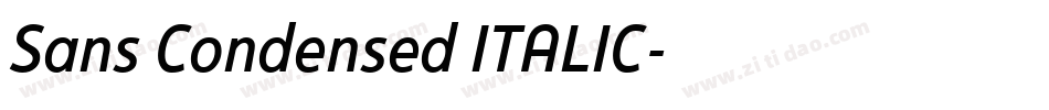 Sans Condensed ITALIC字体转换